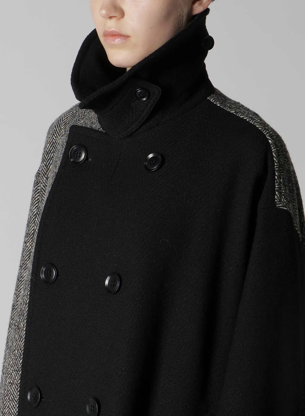 Big Herringbone P Coat