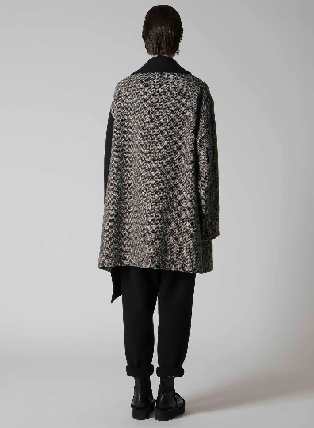 Big Herringbone P Coat