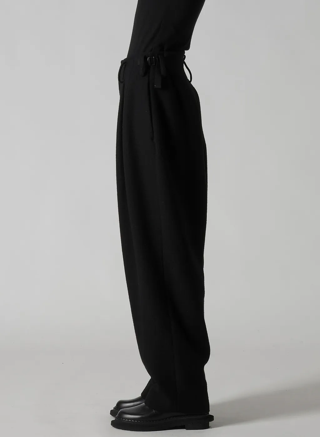 Big Herringbone Double Tuck Wide Pants