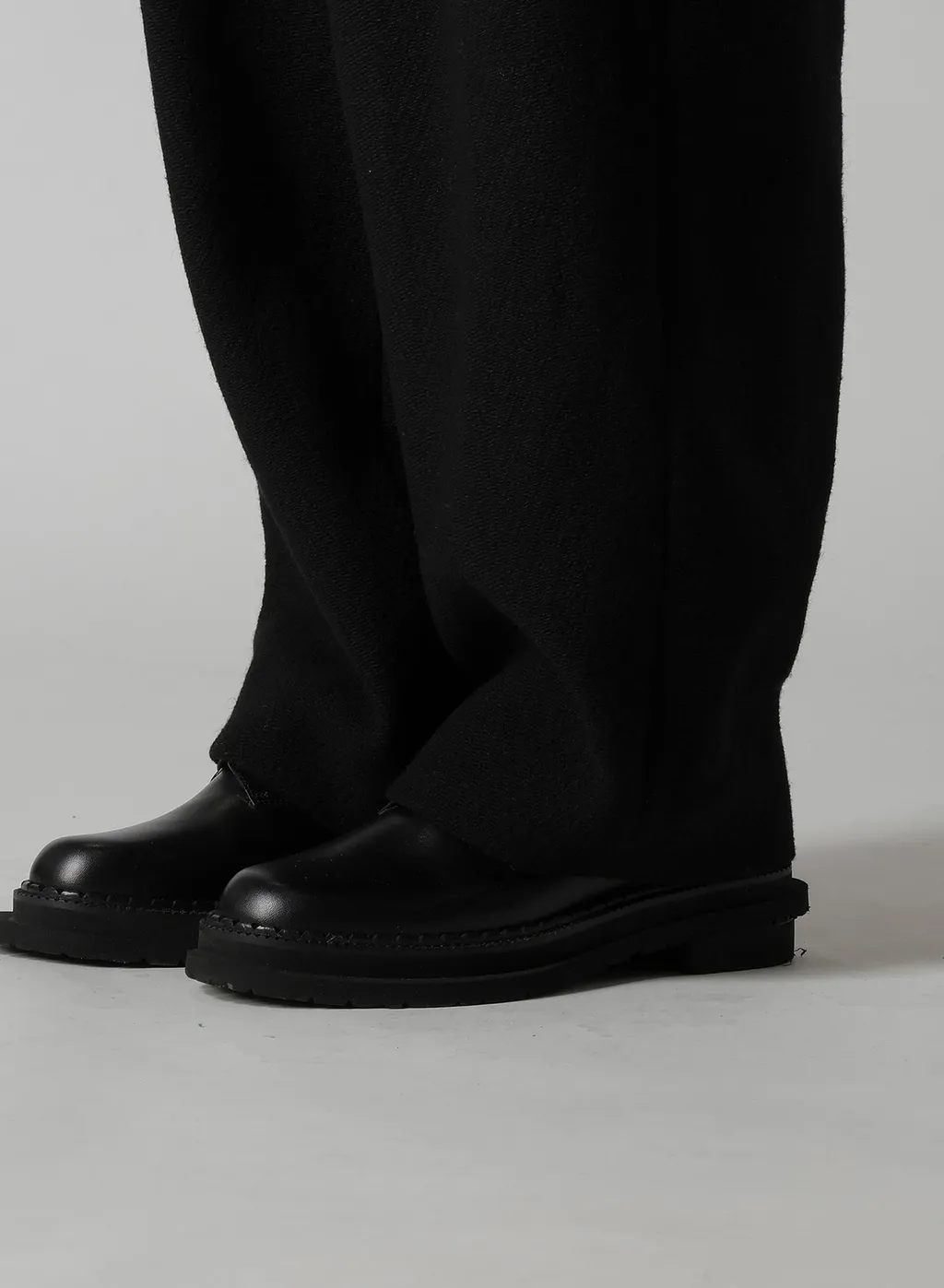 Big Herringbone Double Tuck Wide Pants