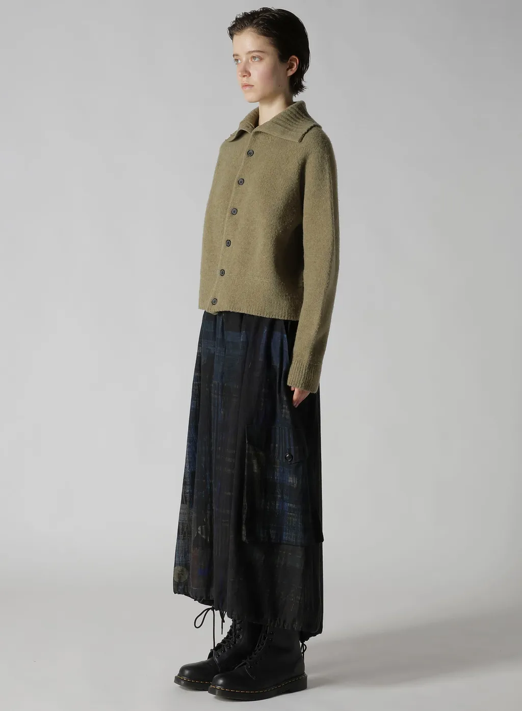 Milling Jersey Embroidery Cardigan