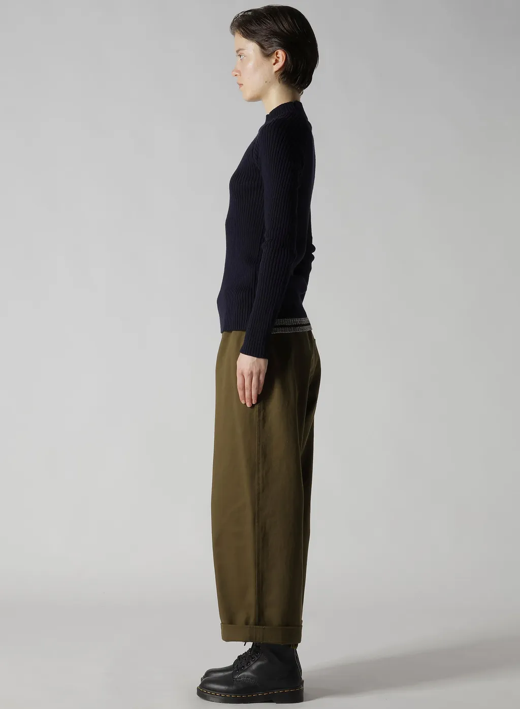 Ribbed Mini High Neck Pullover