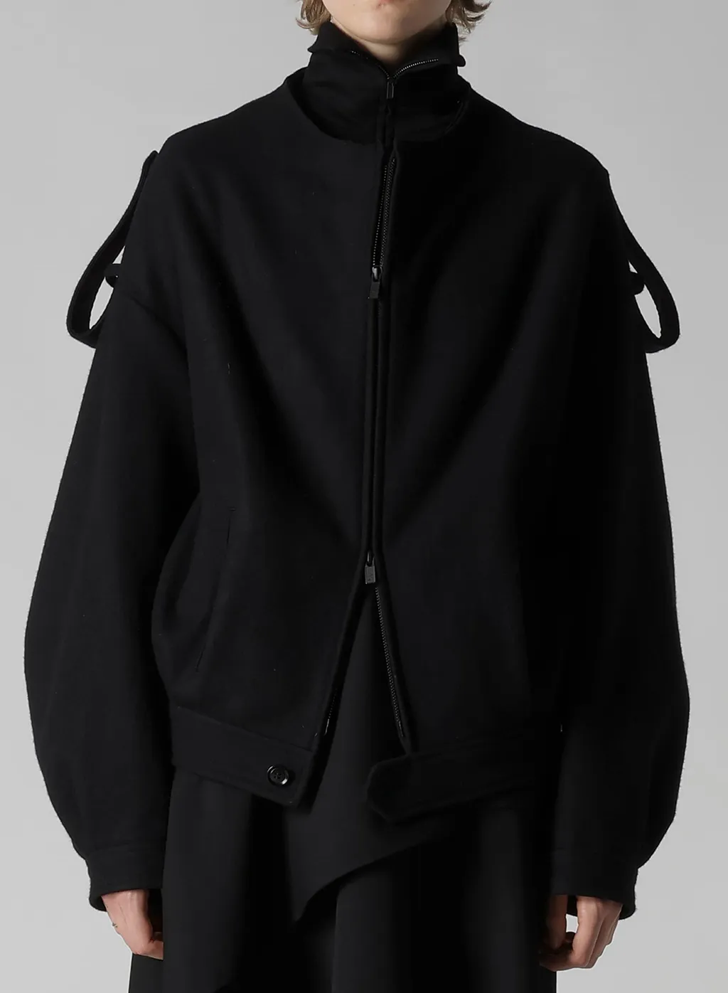 Collarless Blouson