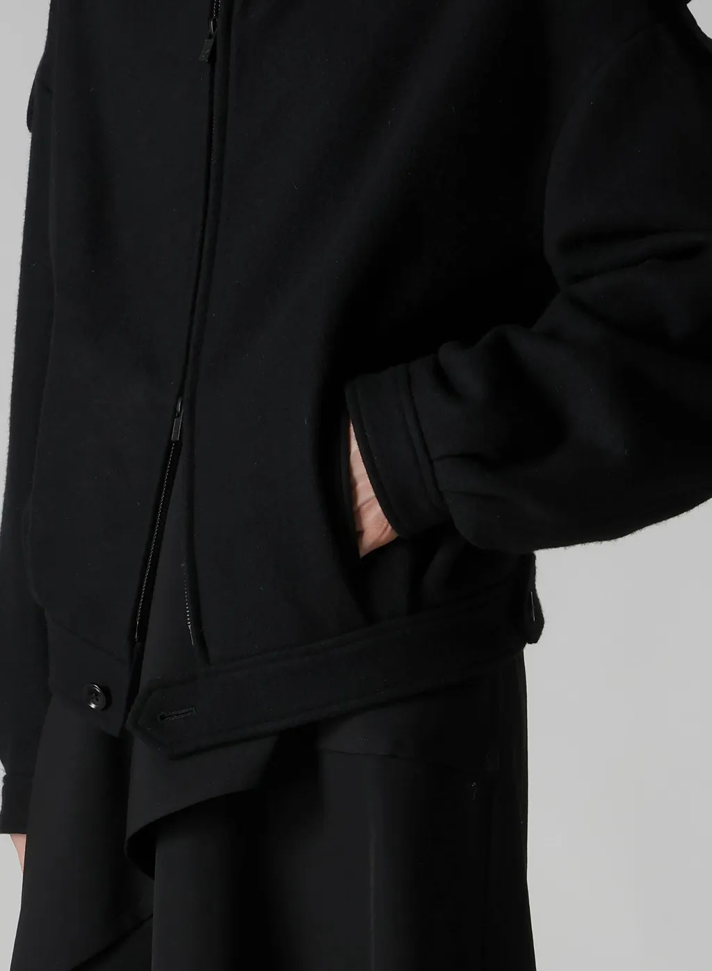 Collarless Blouson