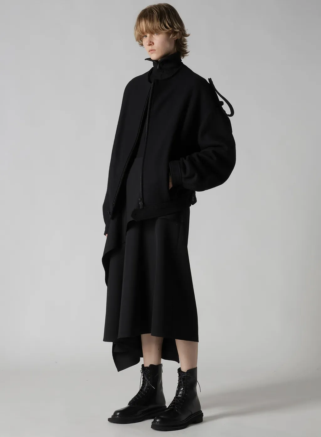 Collarless Blouson