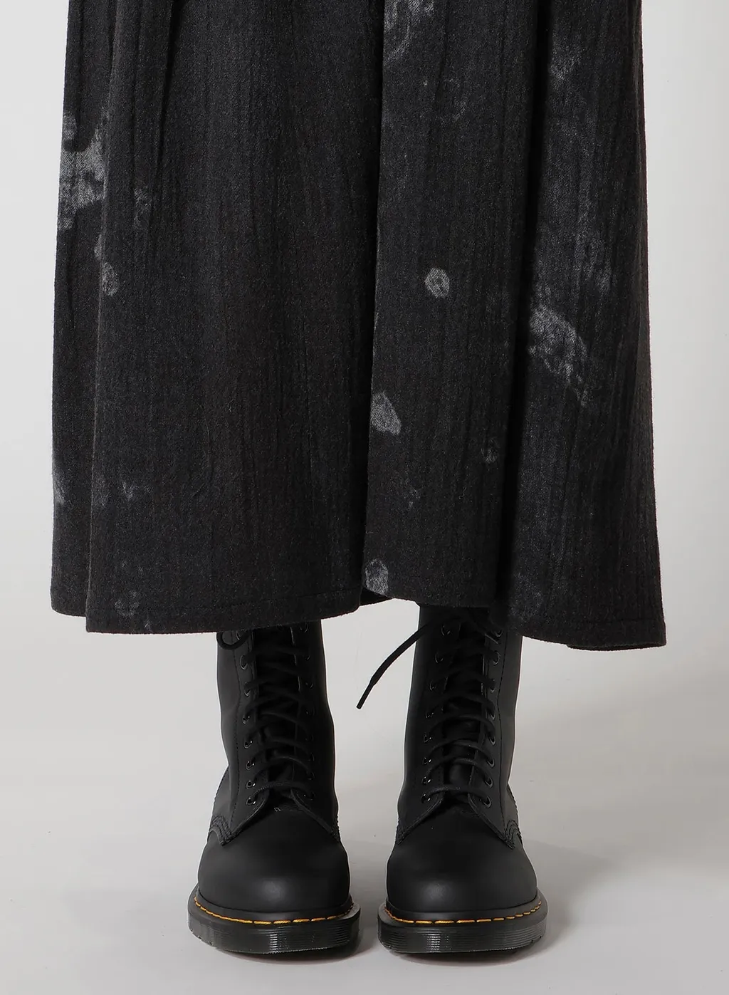 Wool Gauze Smudged Polka Dot Single Strap Skirt