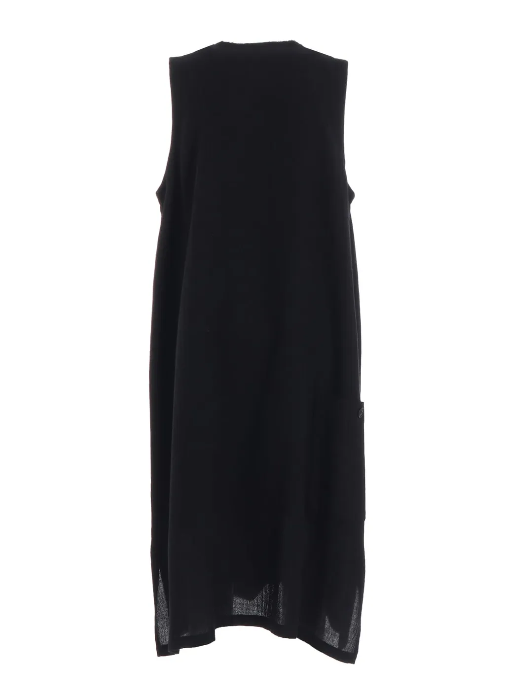 Wool Gauze Twill Long Dress With Pocket