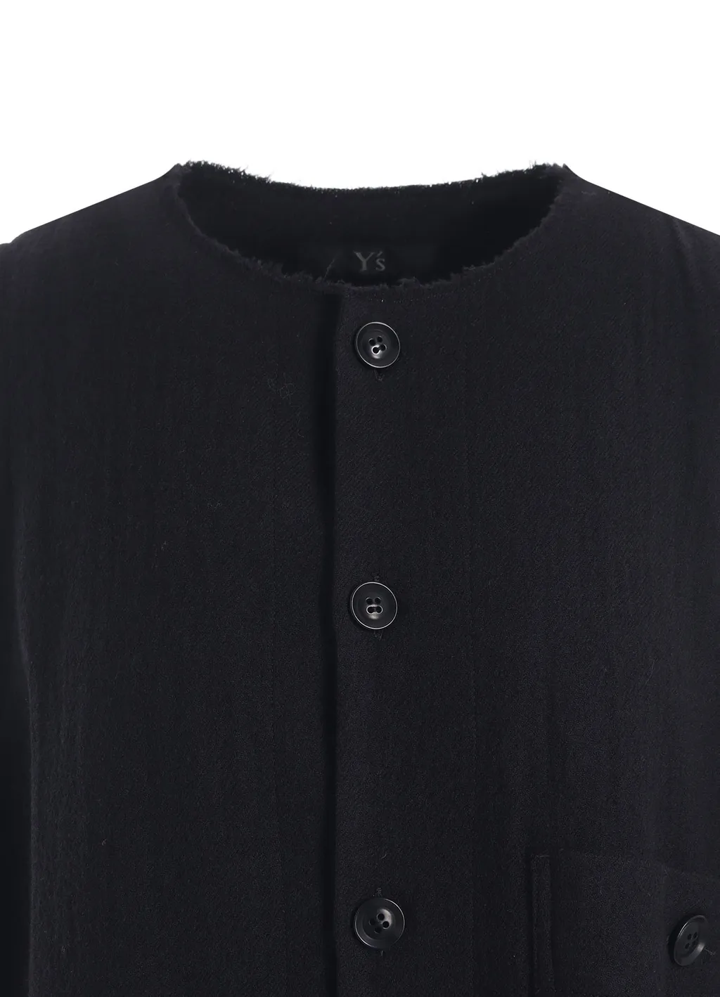 Wool Gauze Twill Long Dress With Pocket