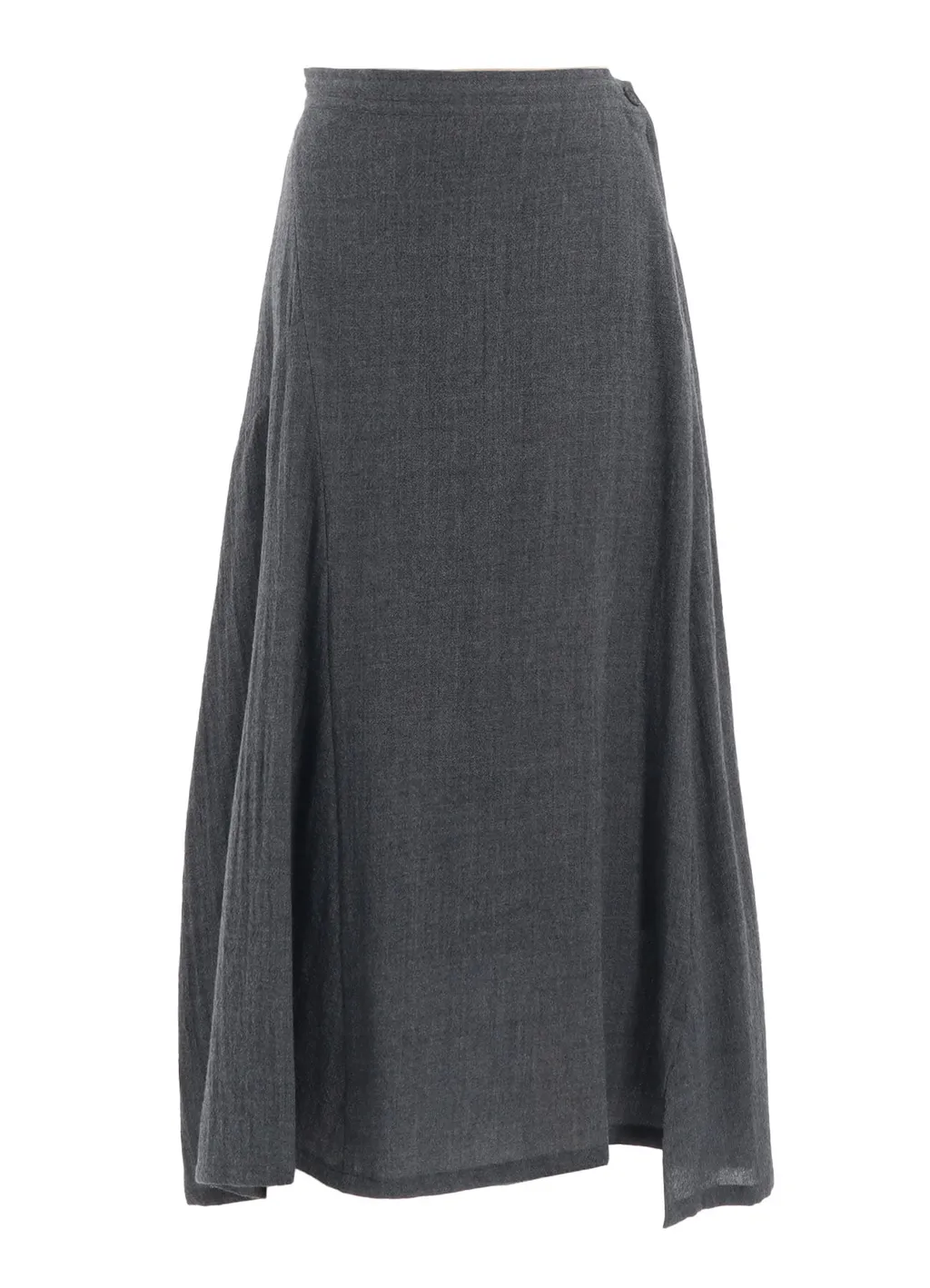Wool Gauze Twill Asymmetric Flare Skirt