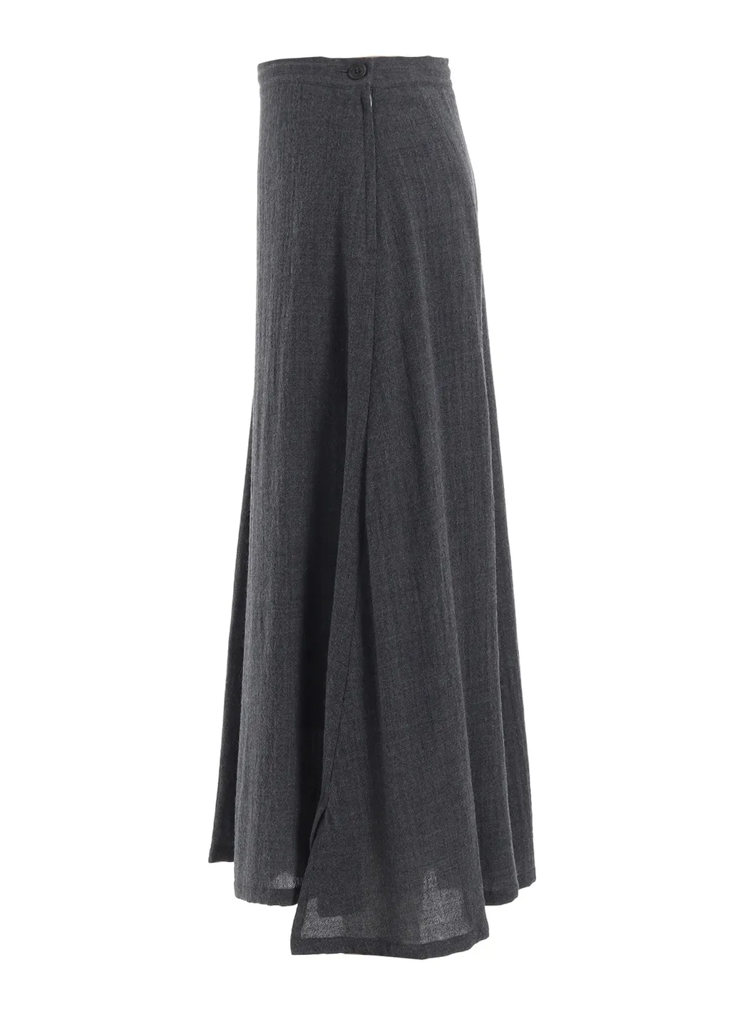 Wool Gauze Twill Asymmetric Flare Skirt