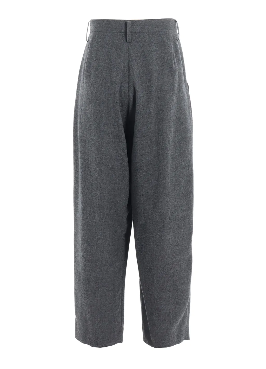 Wool Gauze Twill Tuck Wide Pants