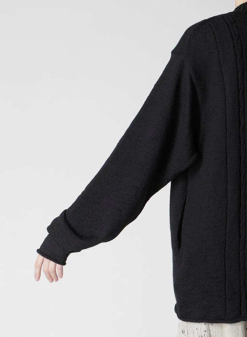 Slub Wool Design Knit Cardigan