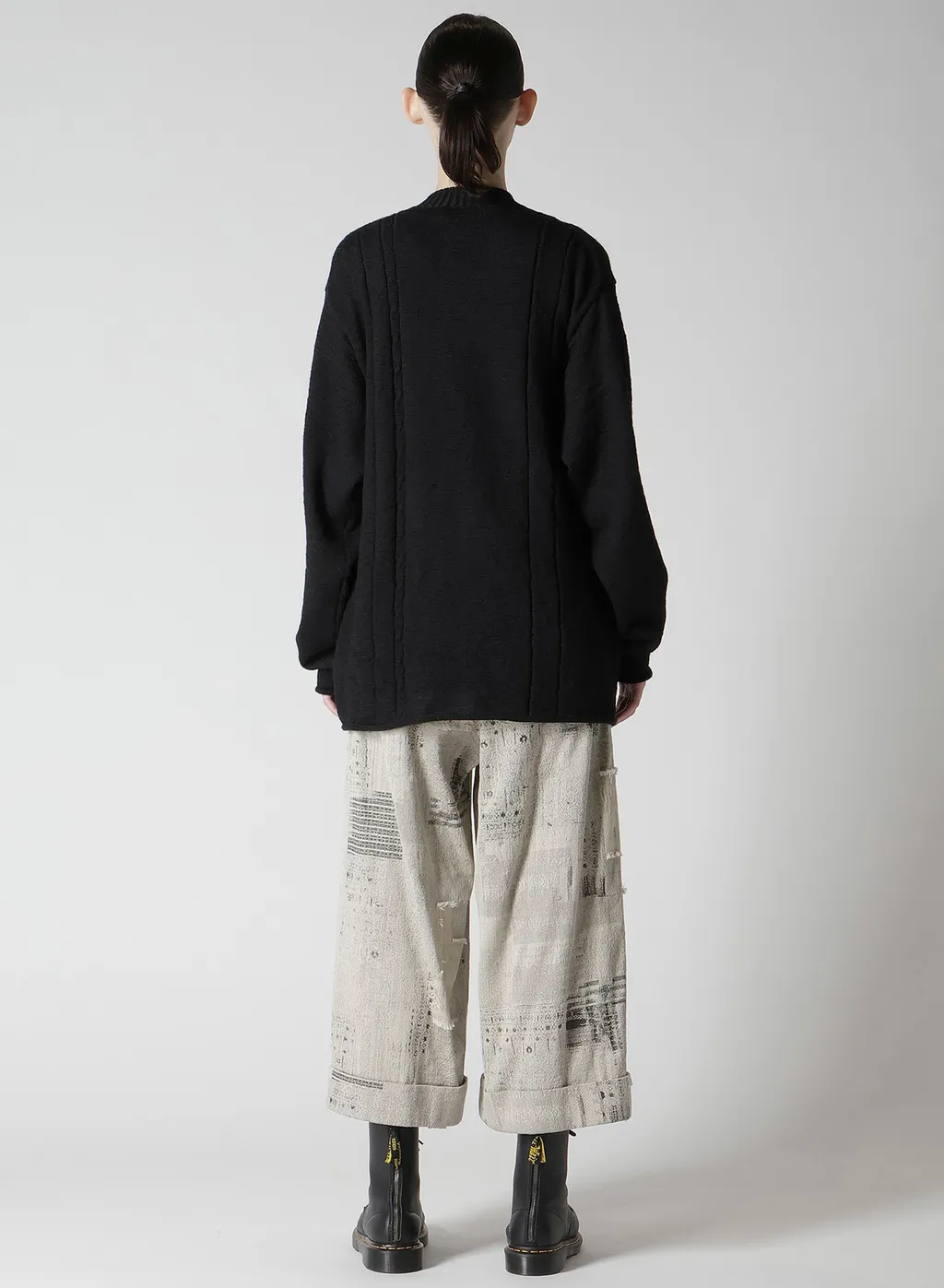 Slub Wool Design Knit Cardigan
