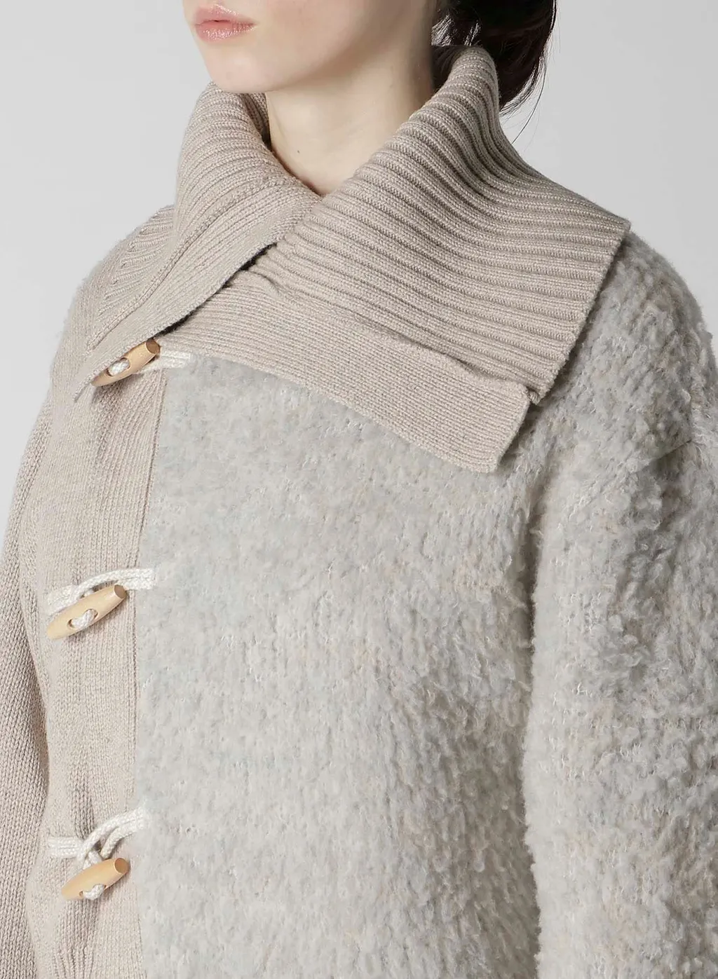 Toggle Button Asymmetric Cardigan