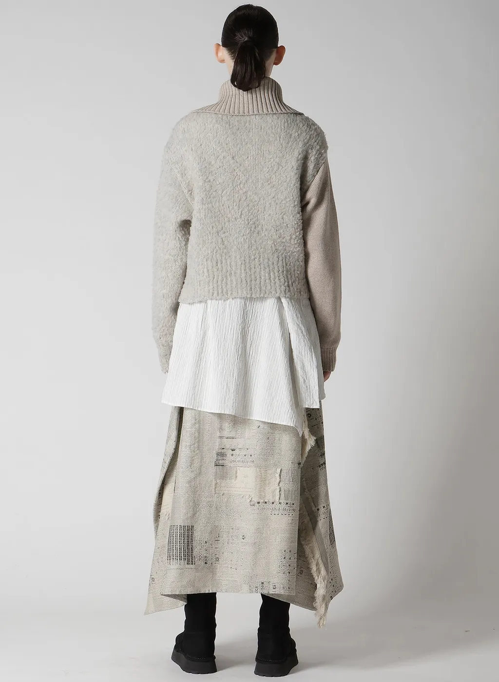 Toggle Button Asymmetric Cardigan