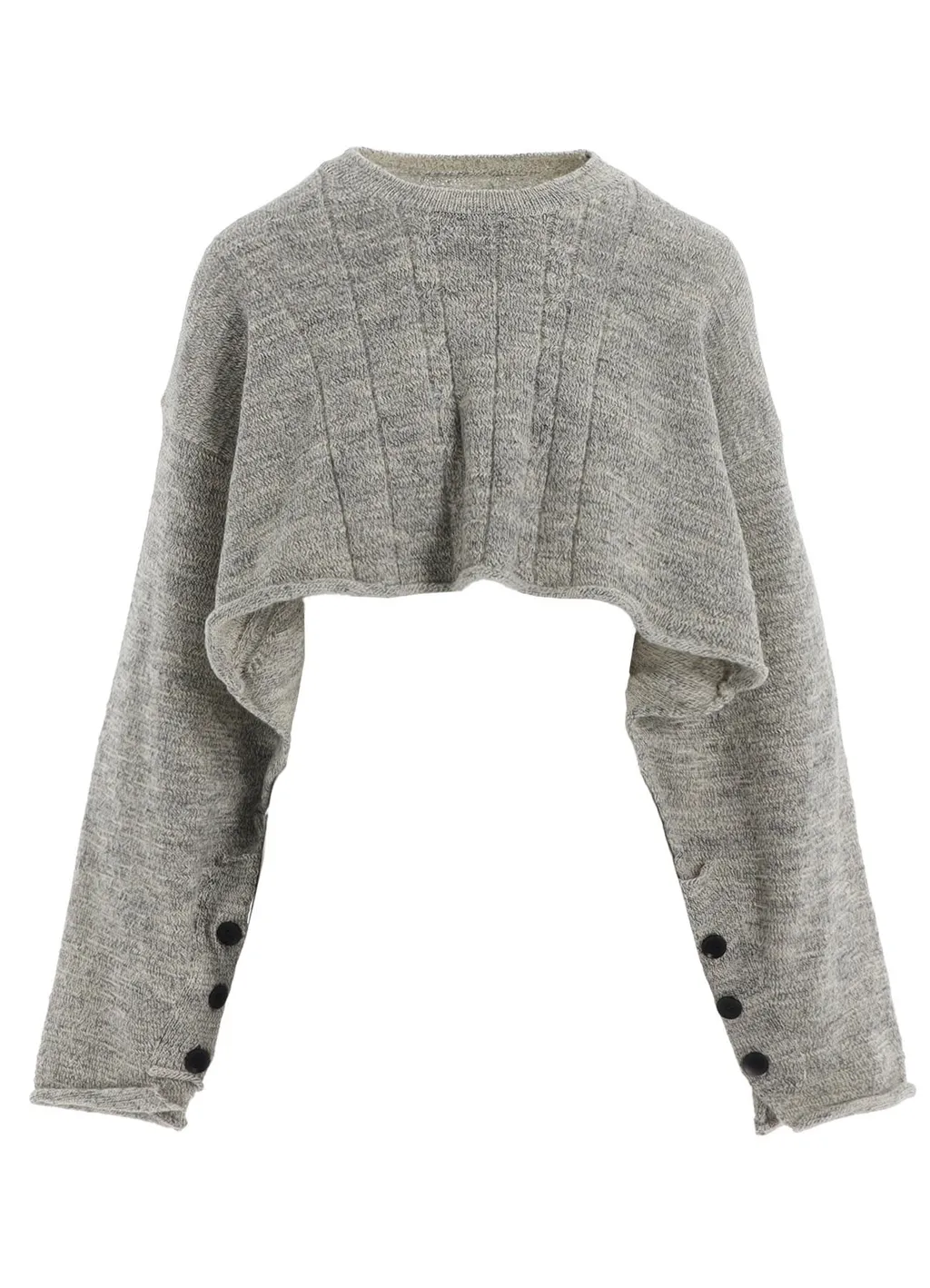 Slub Wool Design Knit Pullover