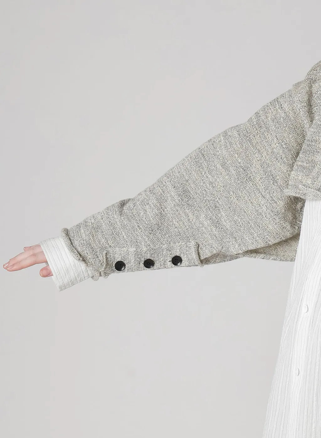 Slub Wool Design Knit Pullover