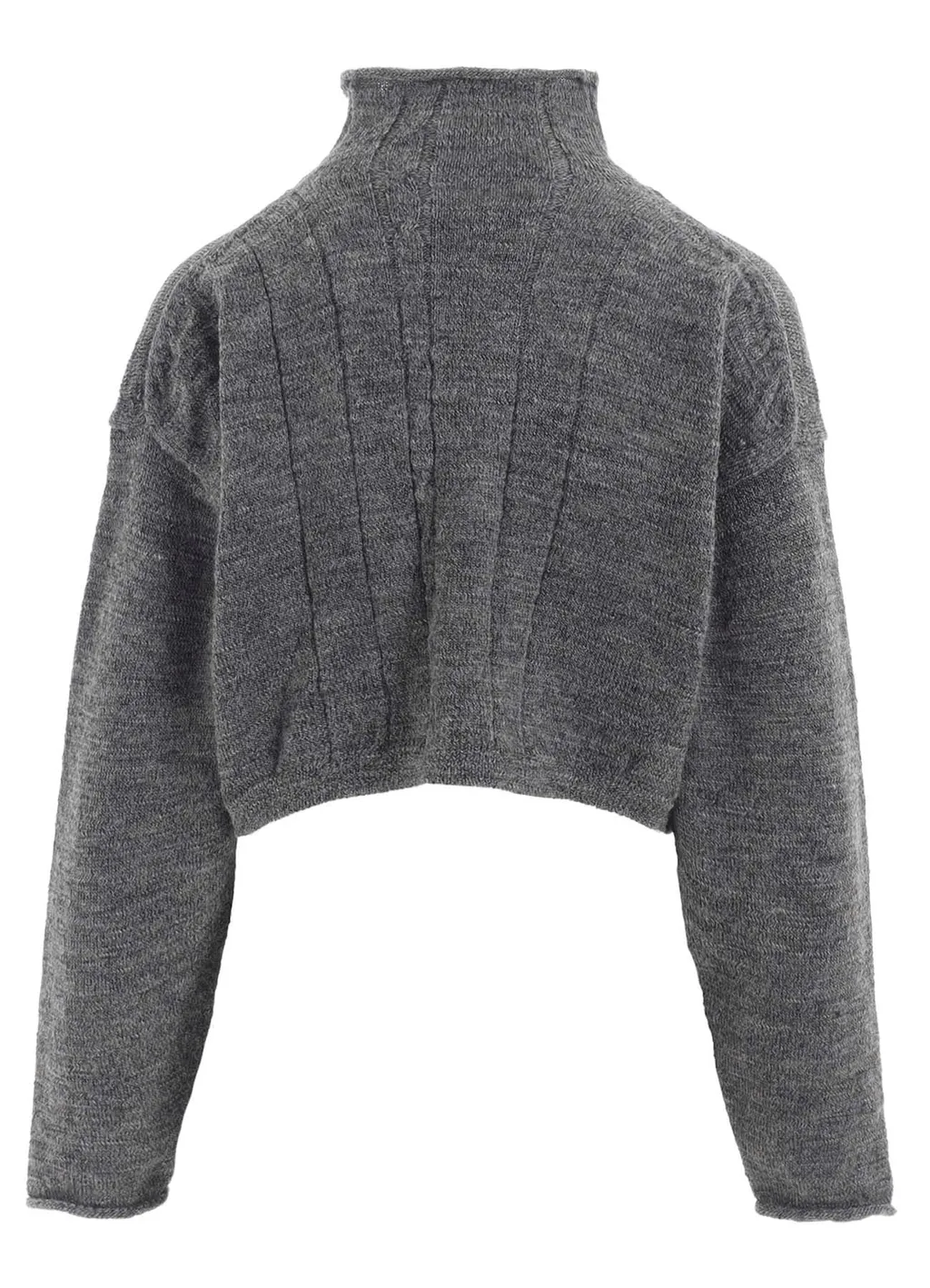 Slub Wool Design Knit Short Pullover