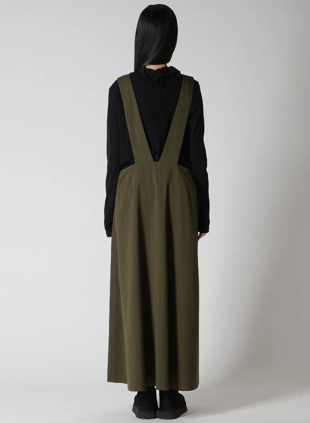 W/Ry Stripe Long Flare Drape Dress