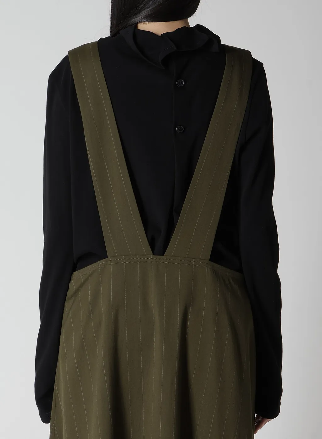 W/Ry Stripe Long Flare Drape Dress