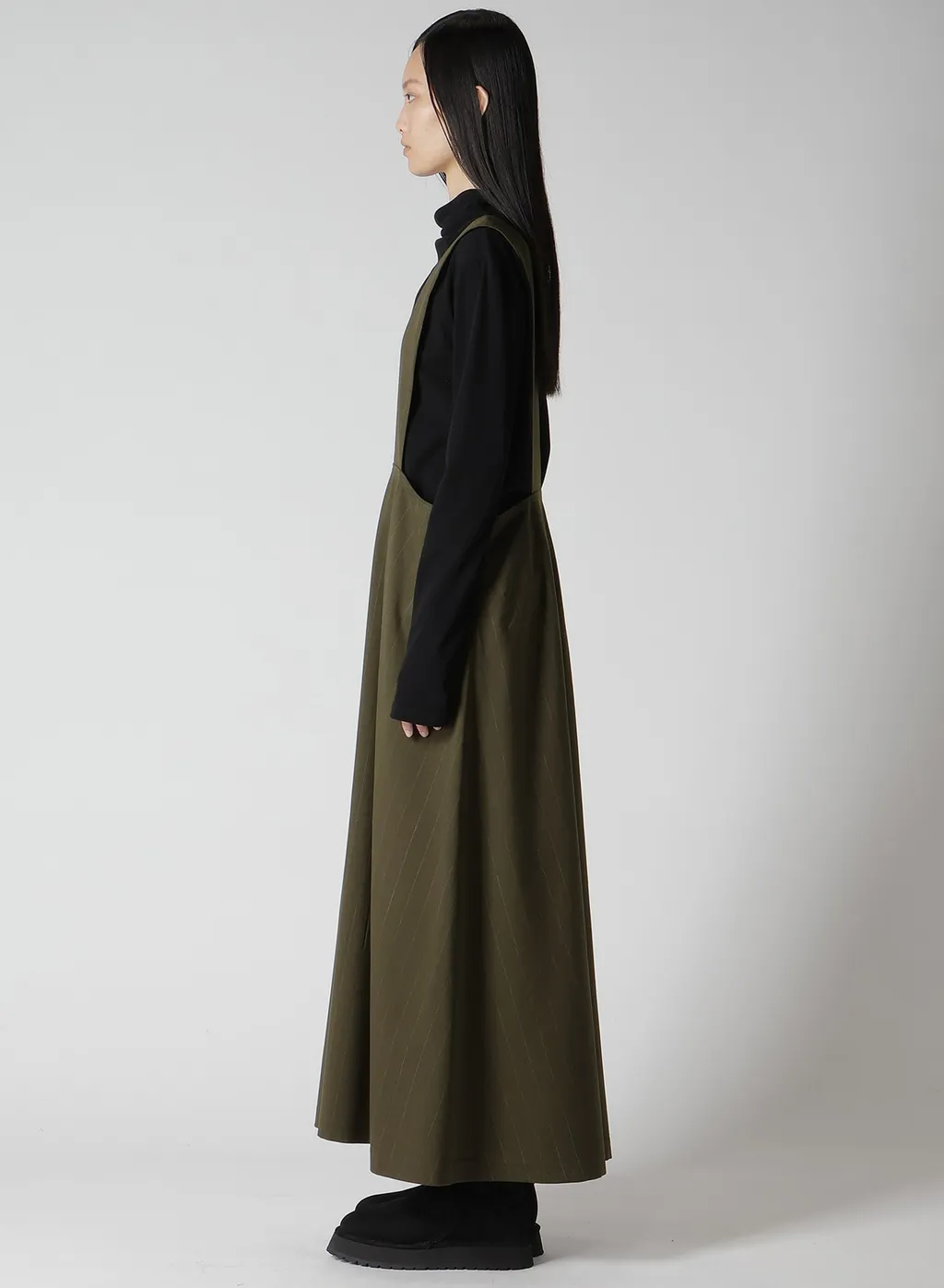 W/Ry Stripe Long Flare Drape Dress