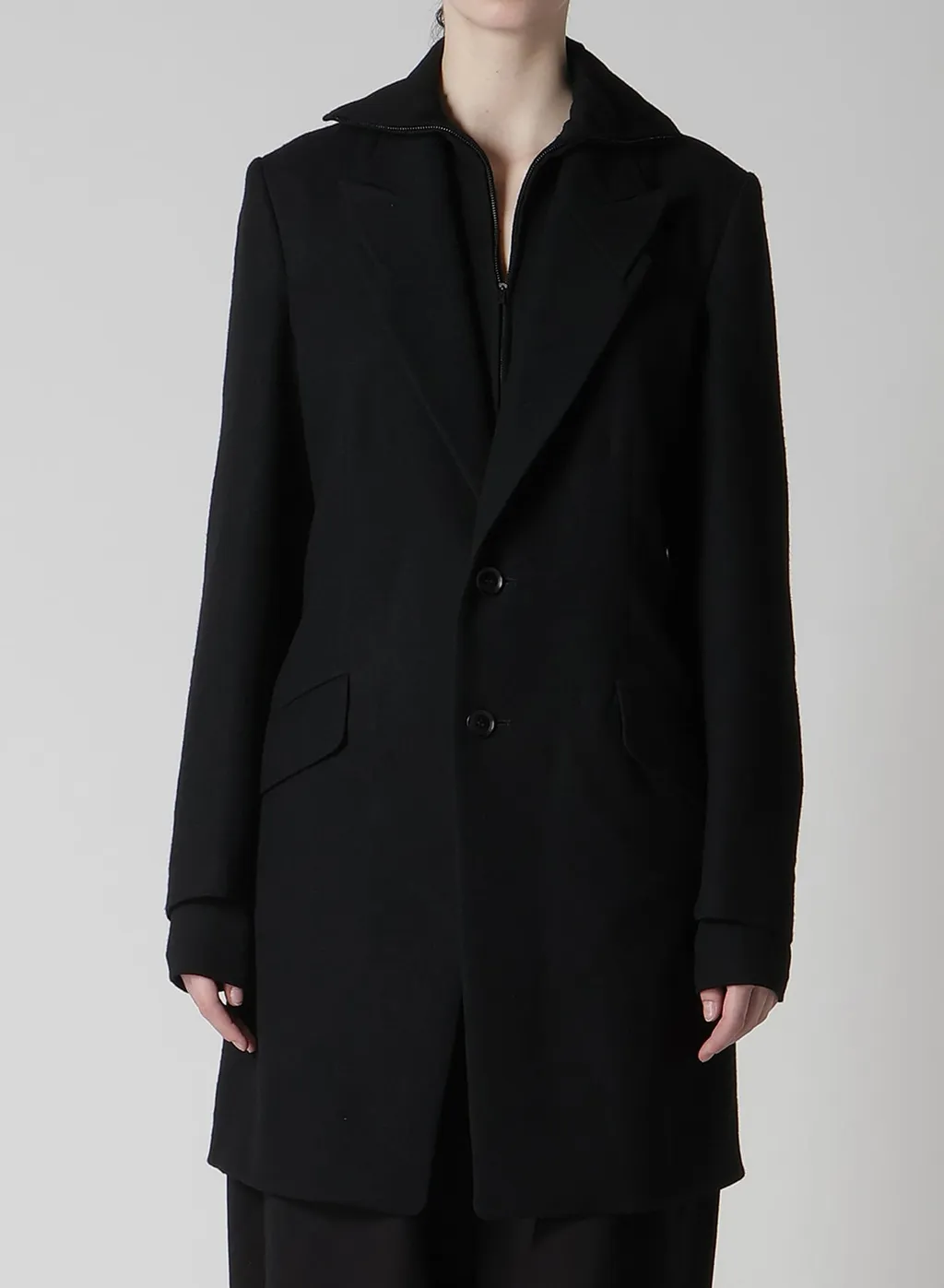 Milling Wool Serge Peaked Lapel Jacket