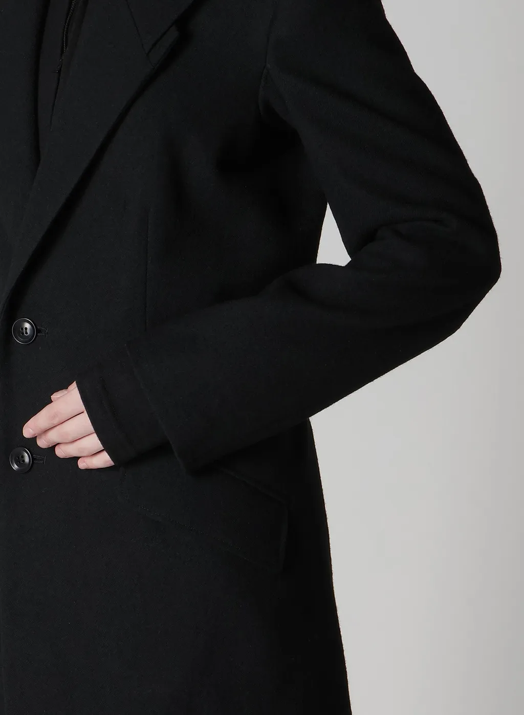 Milling Wool Serge Peaked Lapel Jacket