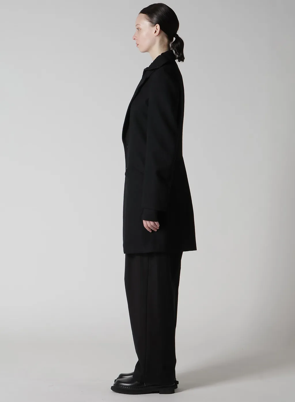 Milling Wool Serge Peaked Lapel Jacket