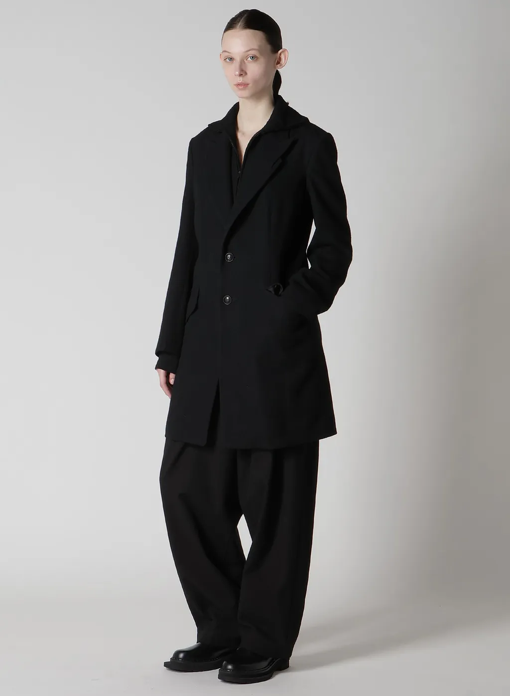 Milling Wool Serge Peaked Lapel Jacket