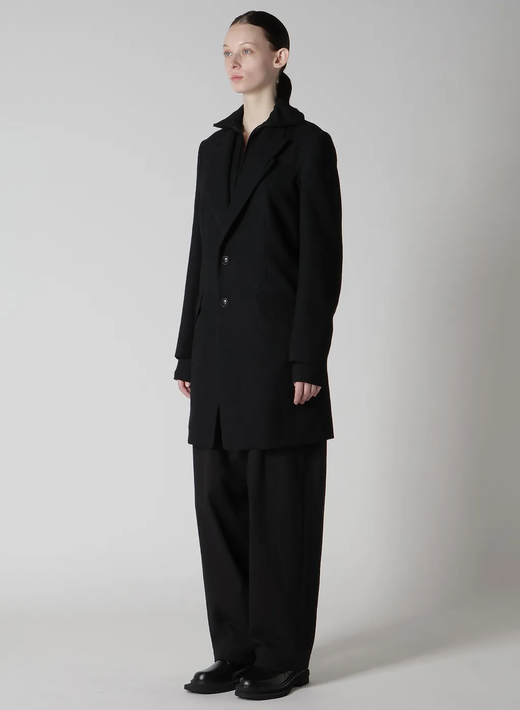Milling Wool Serge Peaked Lapel Jacket