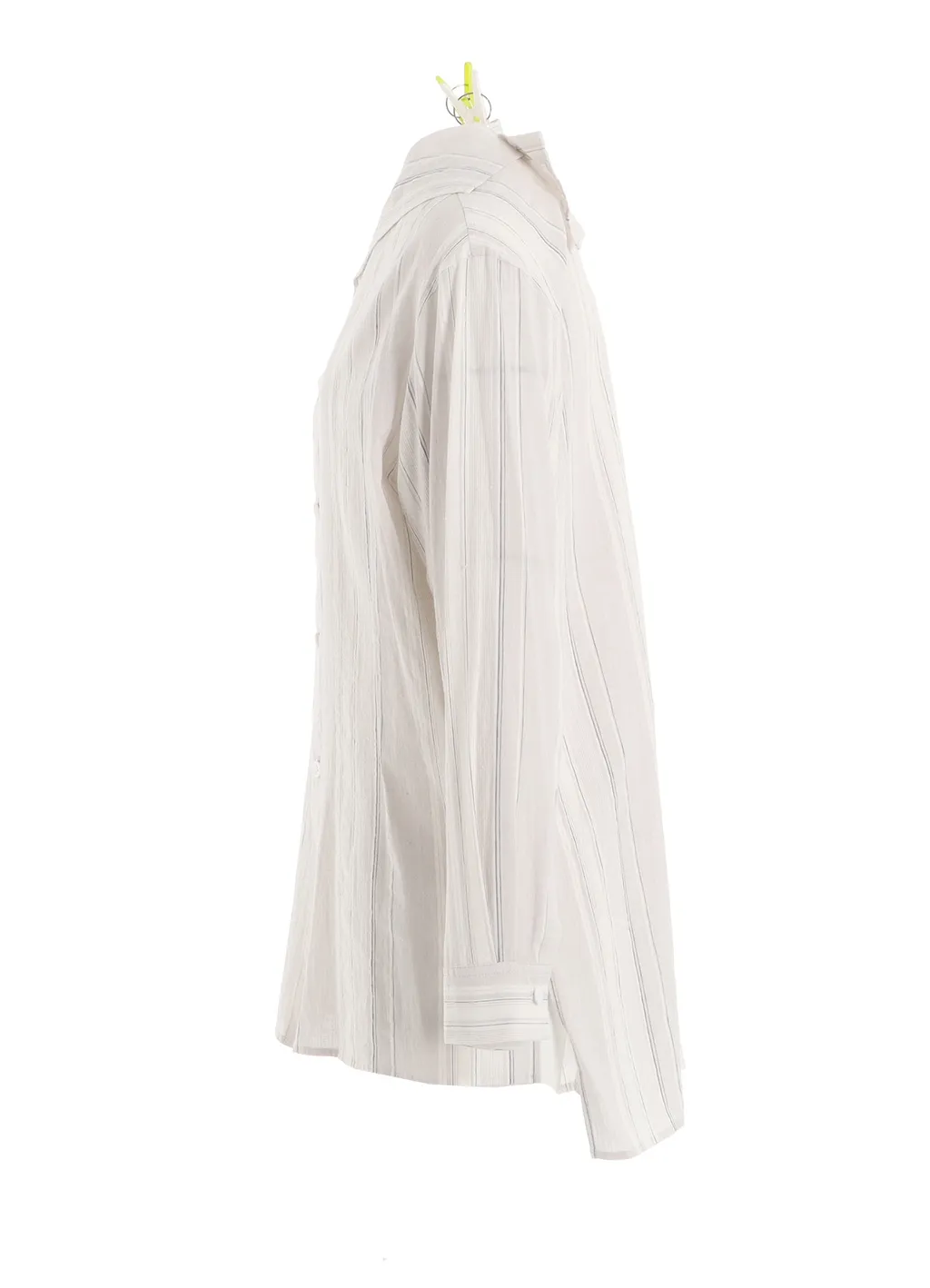 Stripe Shrink-Finish Sailor Collar Blouse