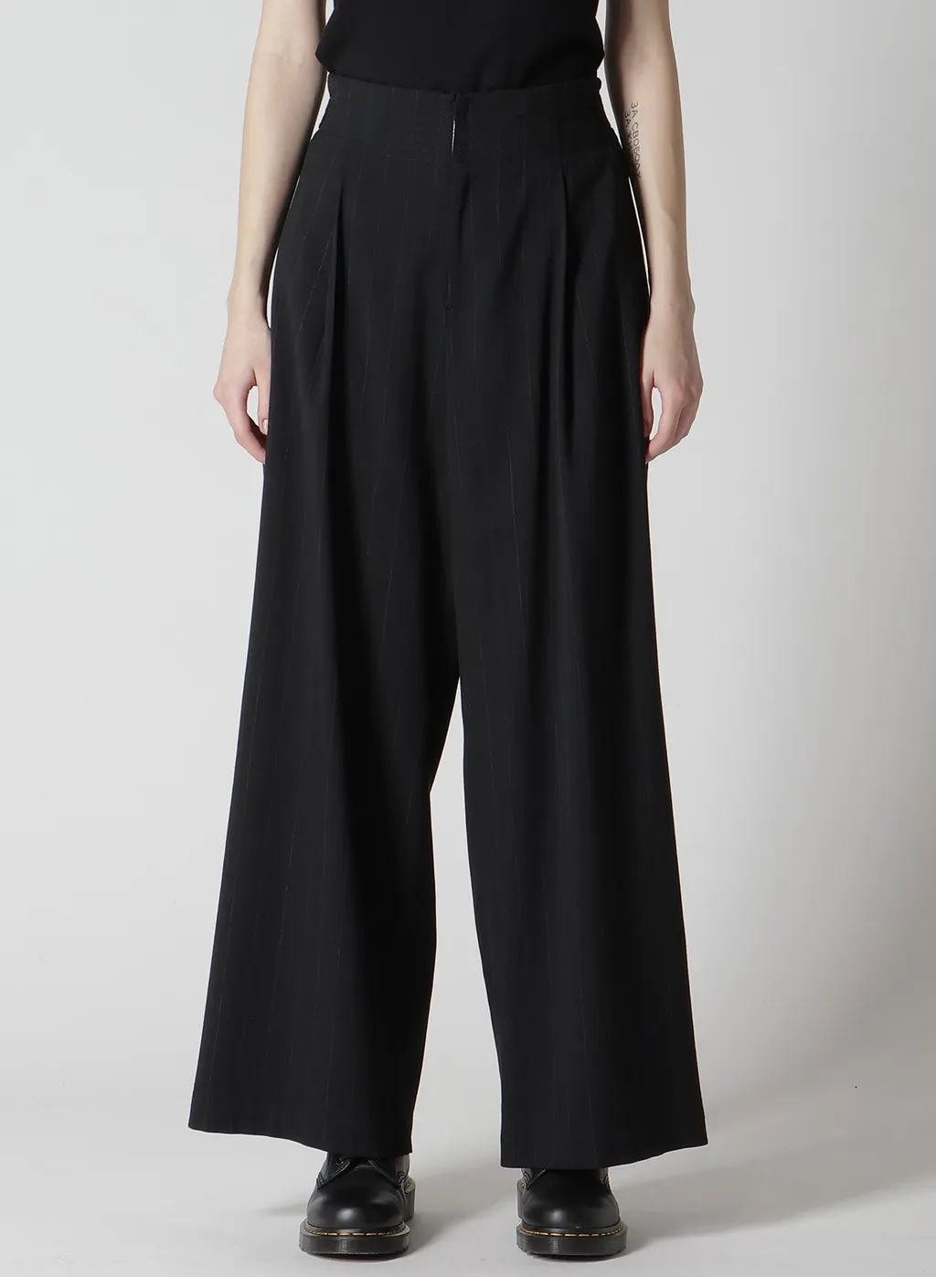 W/Ry Stripe Waist String Wide Pants