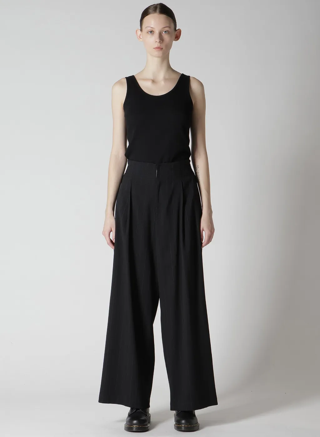 W/Ry Stripe Waist String Wide Pants