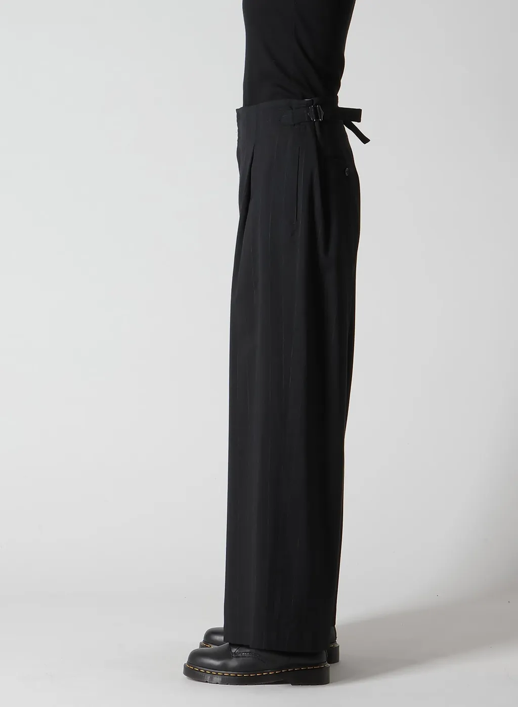 W/Ry Stripe Waist String Wide Pants