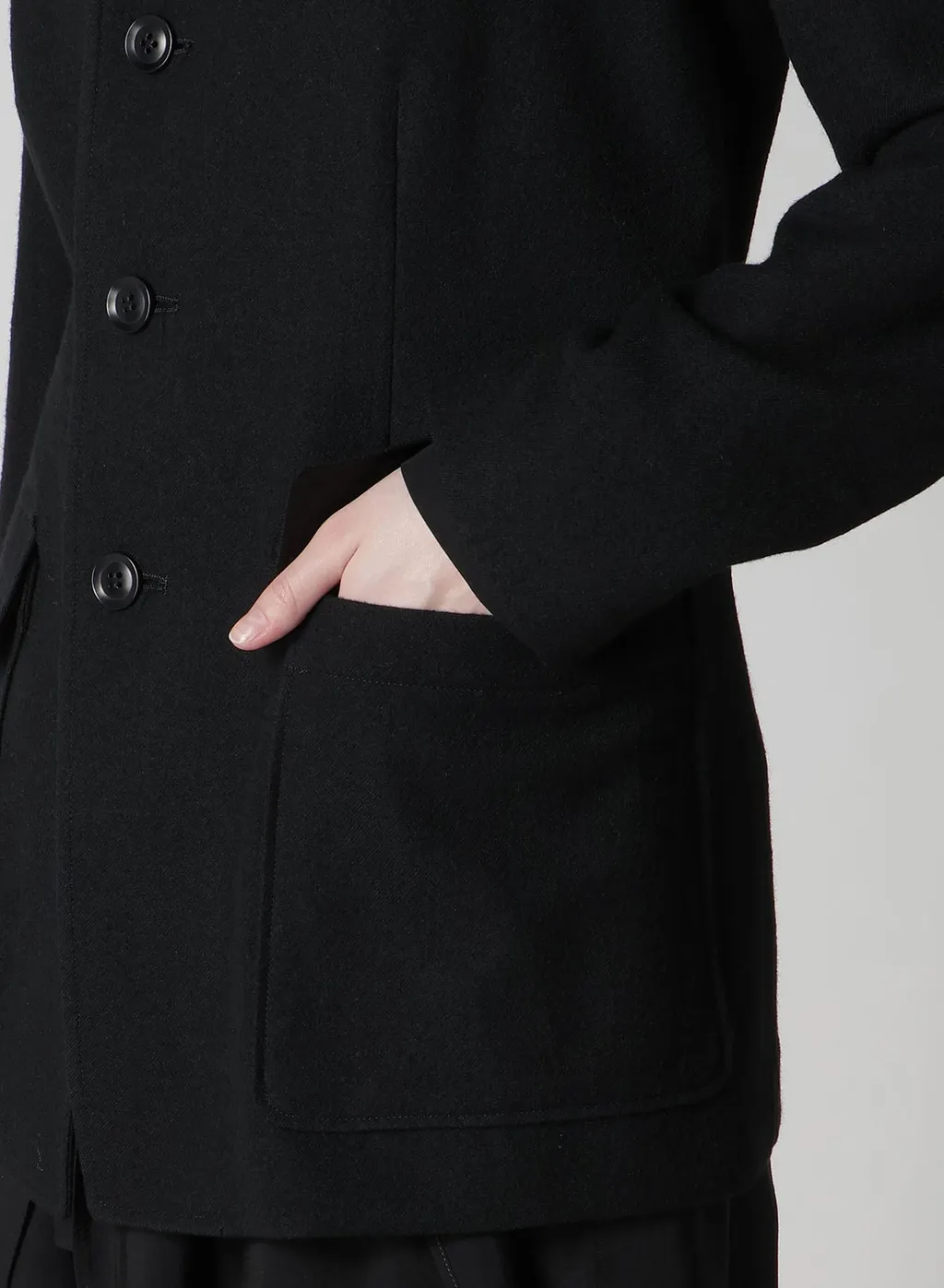 Milling Wool Serge Notched Lapel Jacket