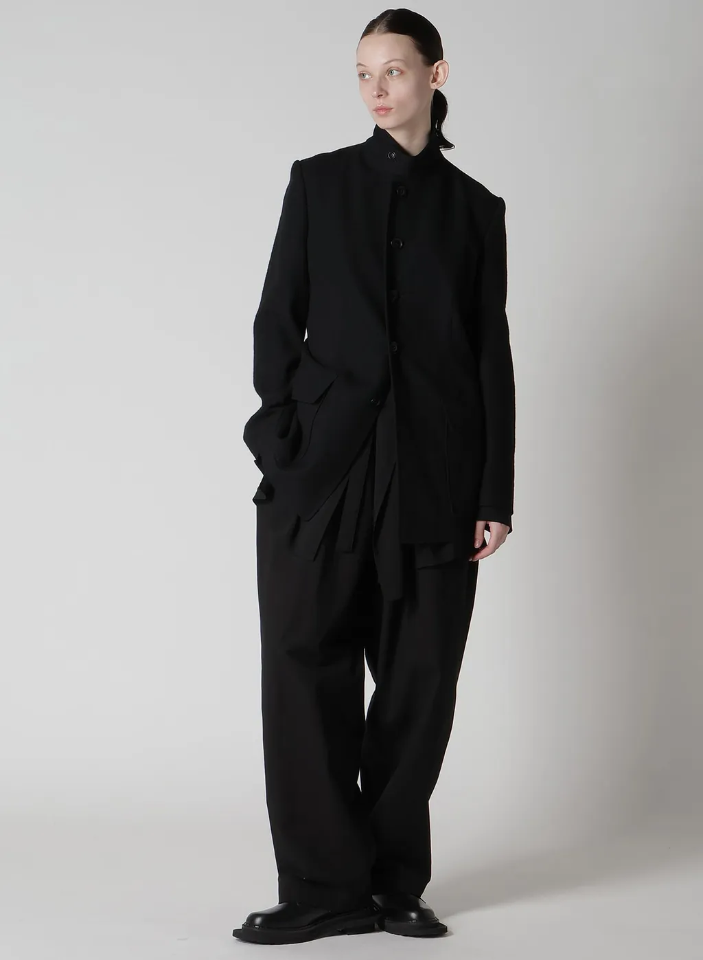 Milling Wool Serge Notched Lapel Jacket