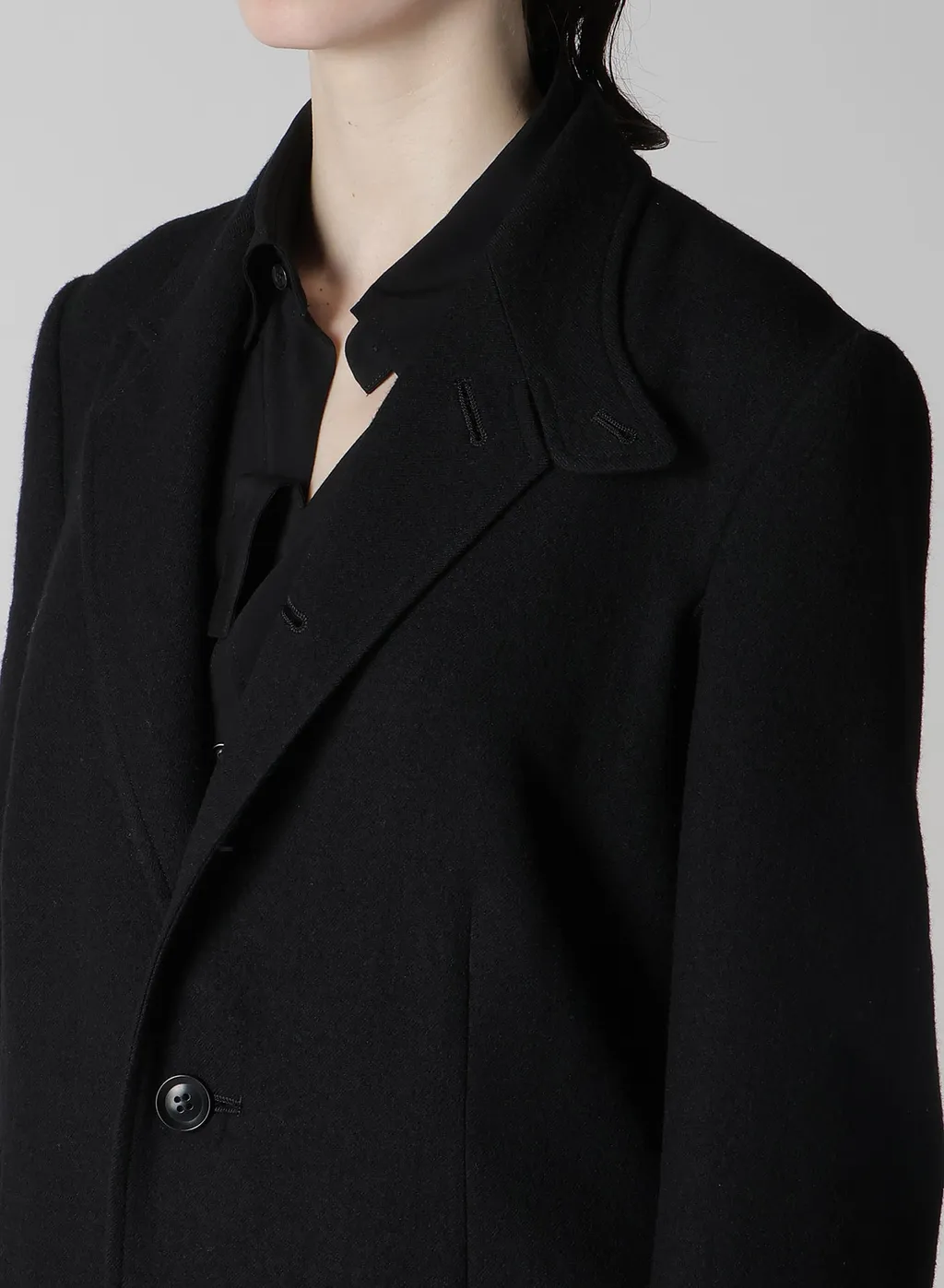 Milling Wool Serge Notched Lapel Jacket