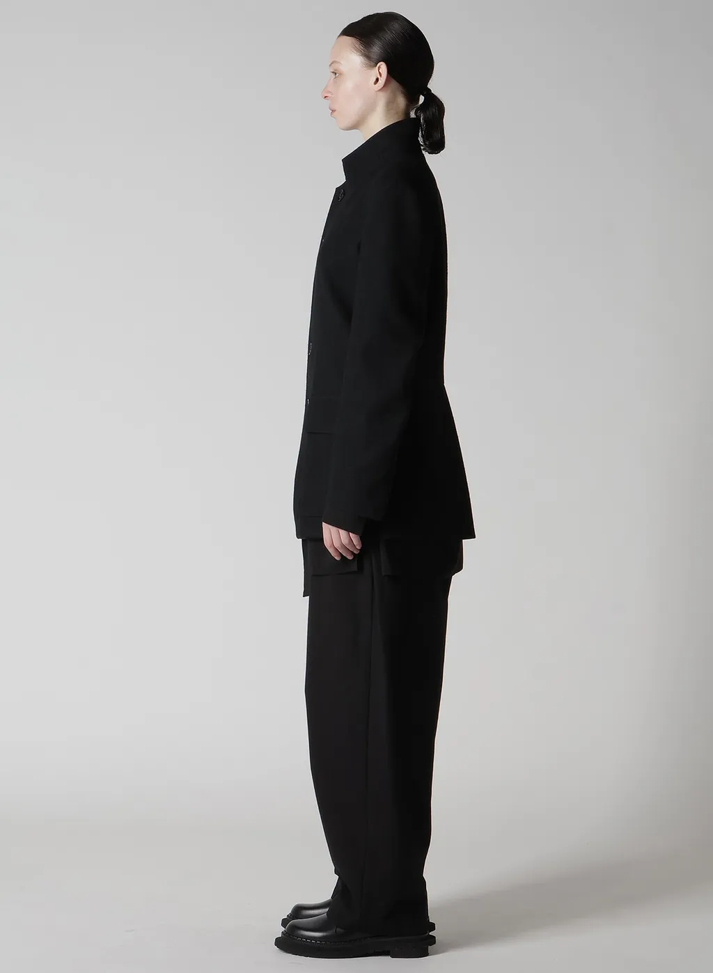 Milling Wool Serge Notched Lapel Jacket