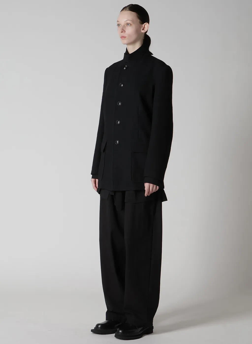 Milling Wool Serge Notched Lapel Jacket