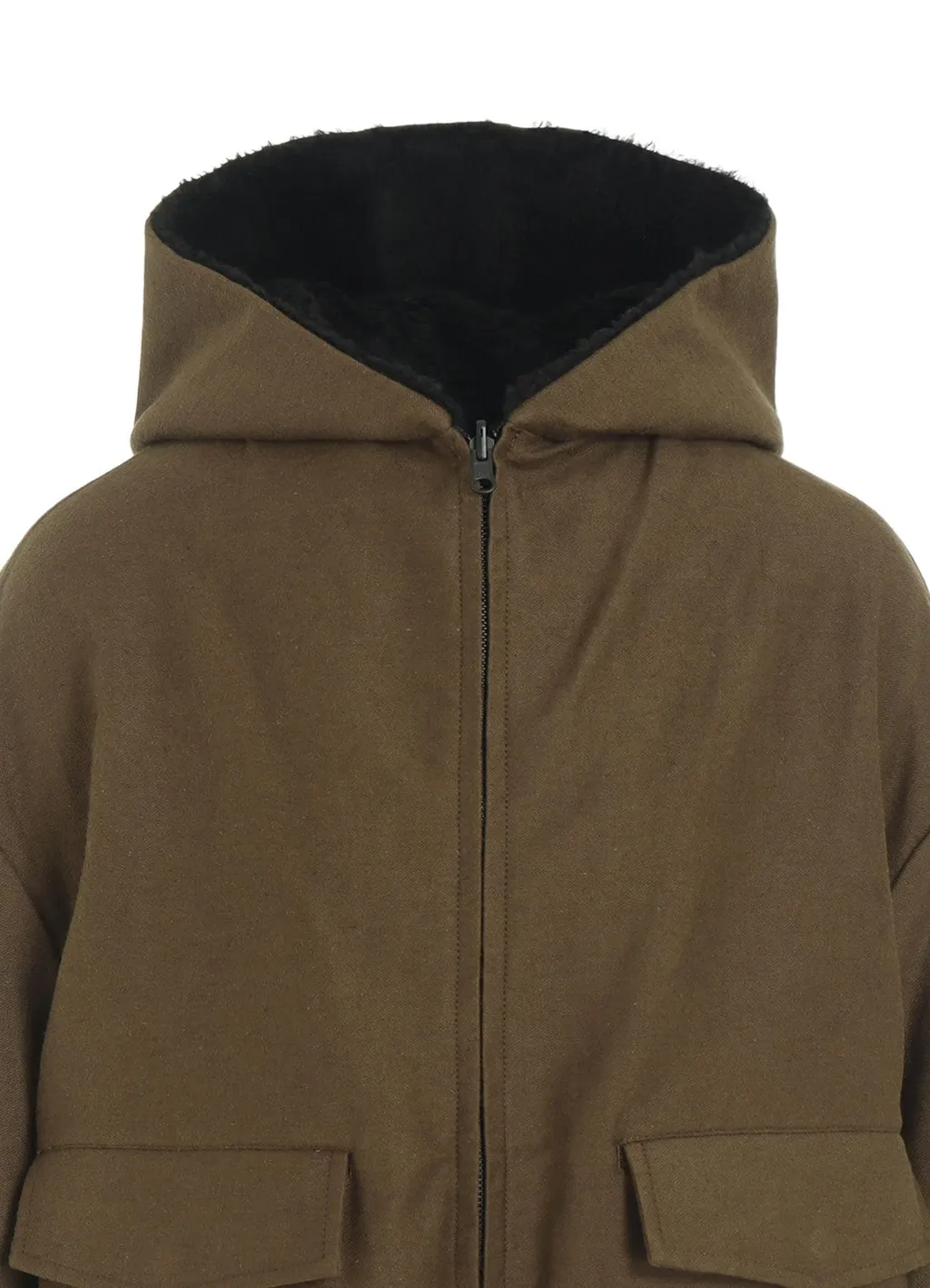 Cotton/Flax Moleskin Reversible Blouson