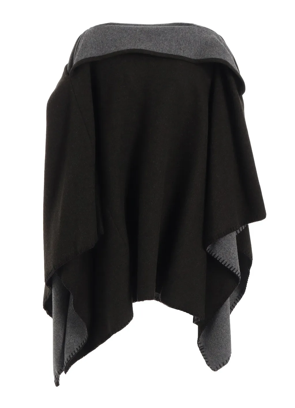 W/Ny Reversible Jersey Asymmeteric Cape