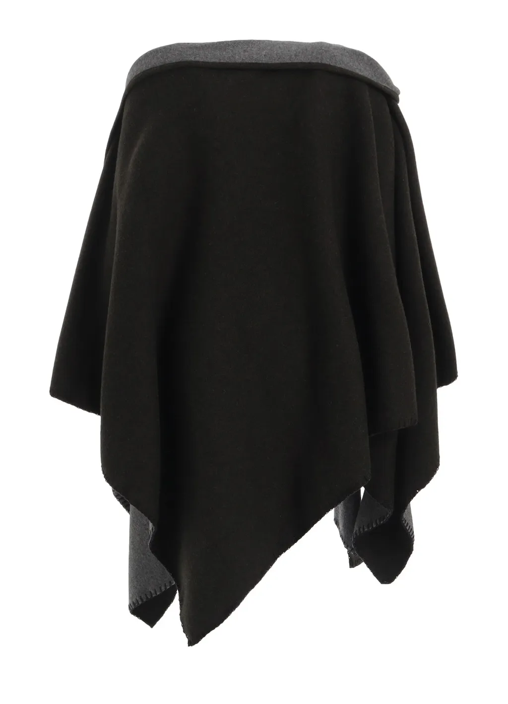 W/Ny Reversible Jersey Asymmeteric Cape