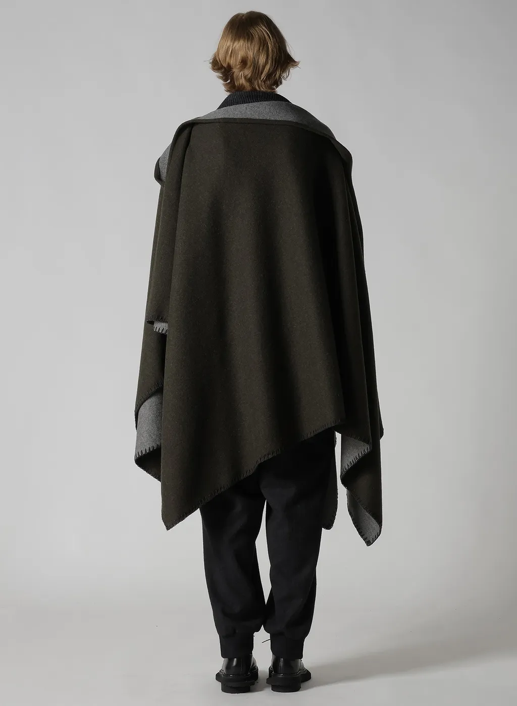 W/Ny Reversible Jersey Asymmeteric Cape
