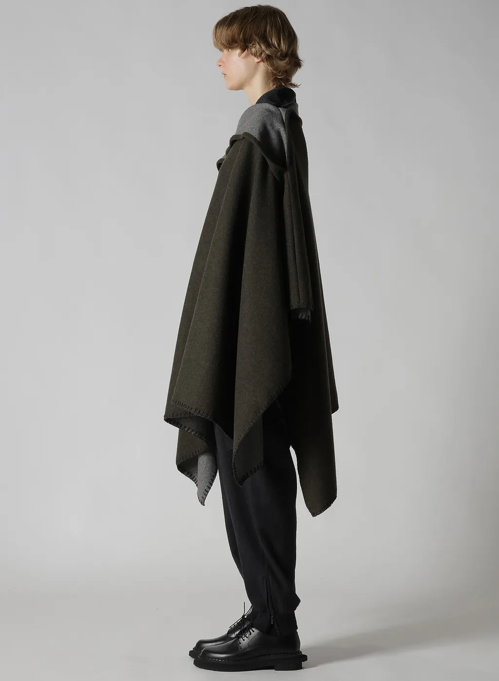 W/Ny Reversible Jersey Asymmeteric Cape