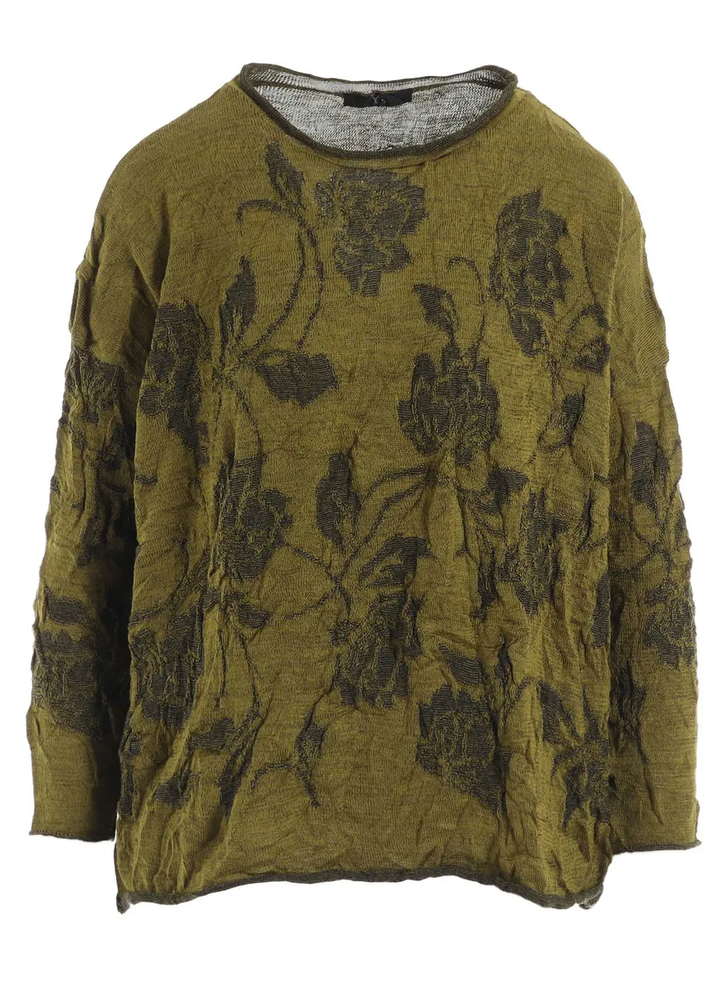 Big Flower Wrinkled Big Knit Pullover