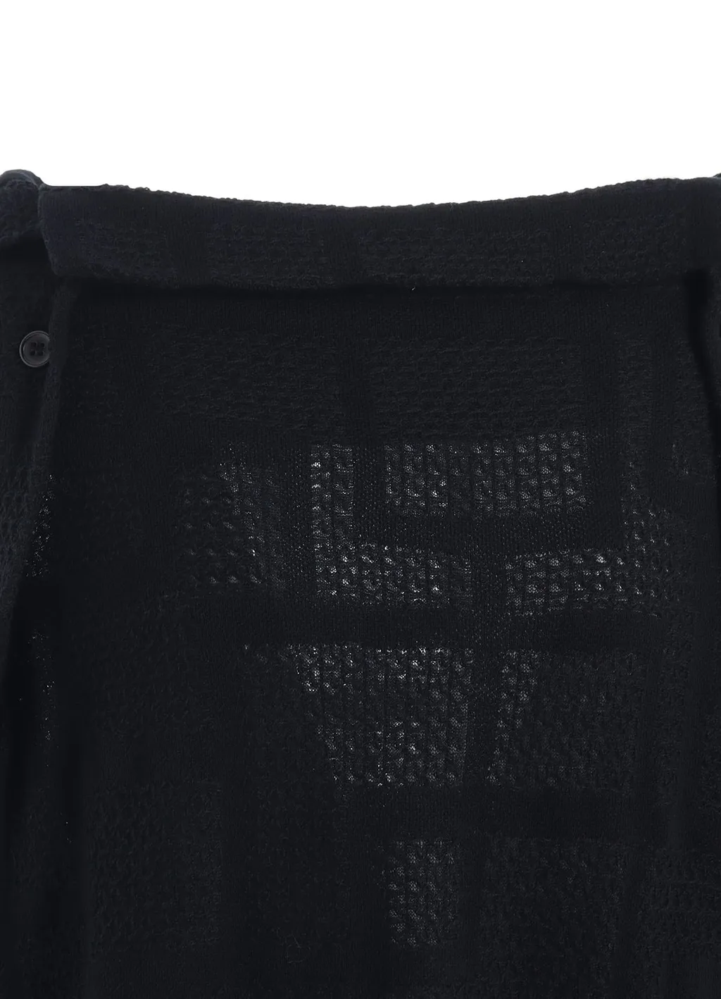 Geometric Sheer Collared Raglan Pullover