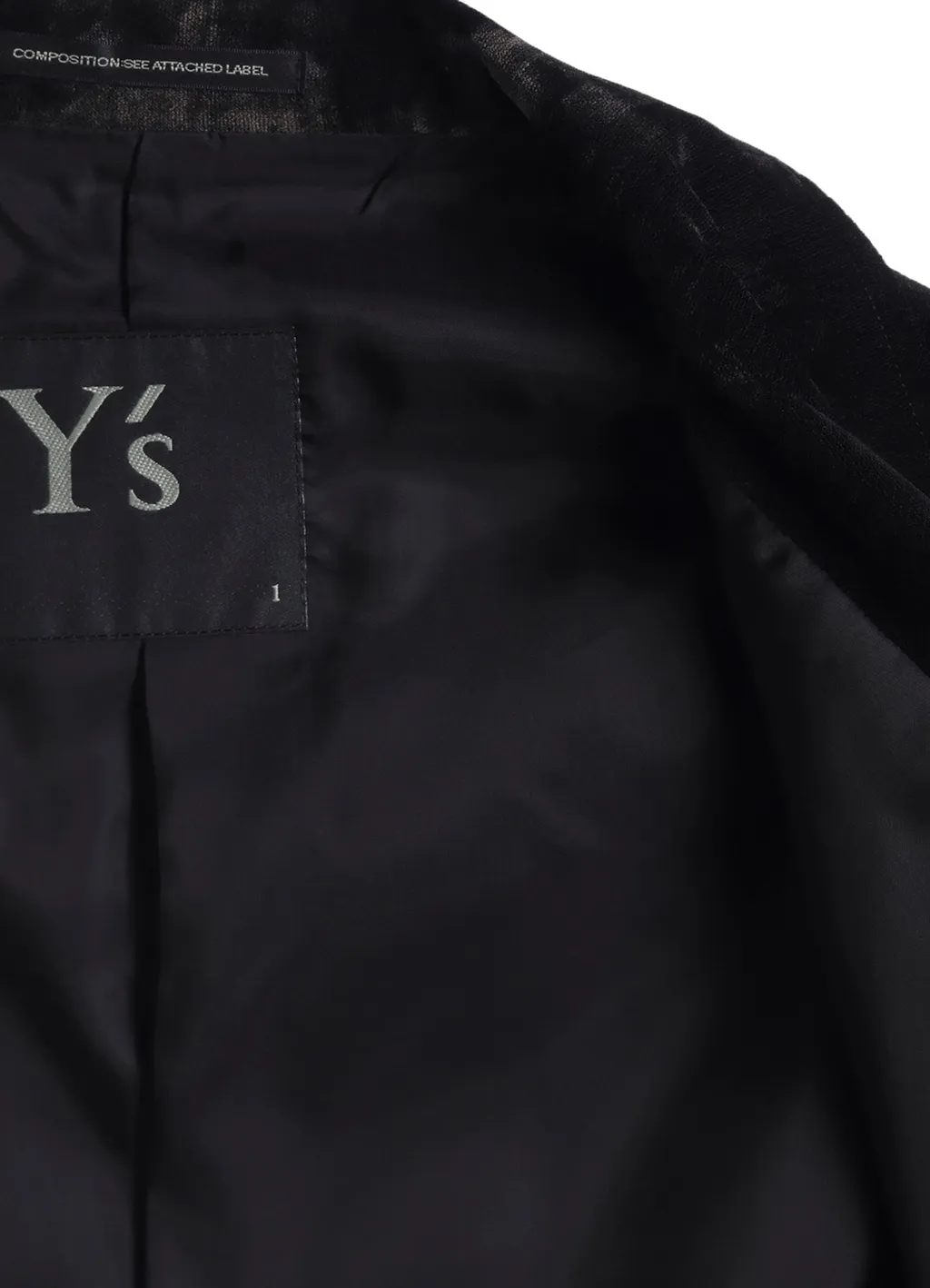 Discharge-Printed Velvet Shirt-Collar Blouson