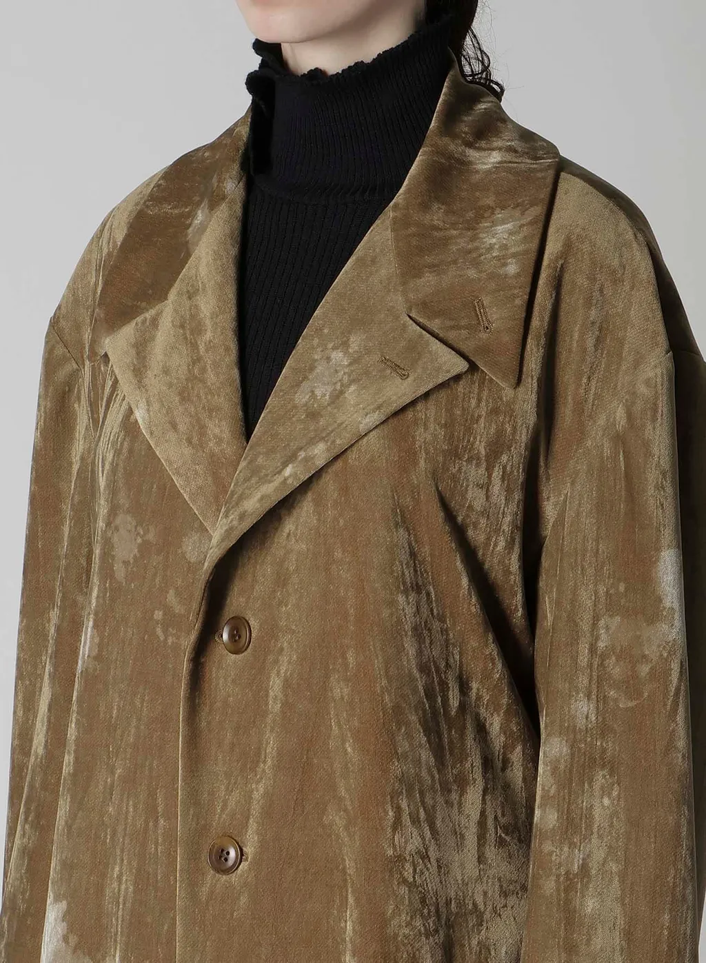 Discharge-Printed Velvet Big Jacket