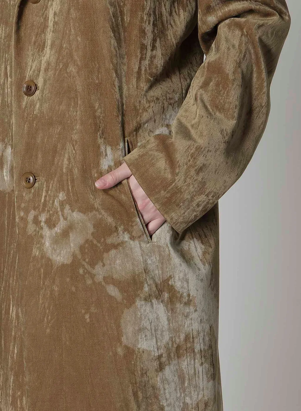 Discharge-Printed Velvet Big Jacket