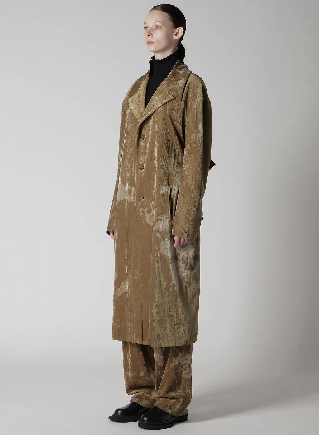 Discharge-Printed Velvet Big Jacket